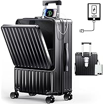 Amazon | [BARGOHOY] スーツケース フロントオープン 多機能